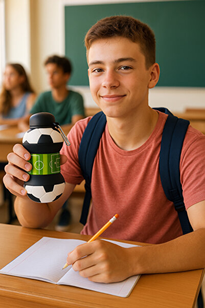 tozlupazar Slikon Drinker 550ml Seal-Free Foldable School Office Camping Travel Drinker