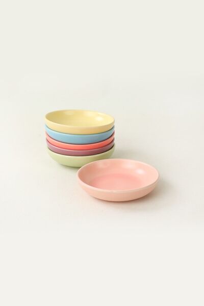 Keramika Mix Matte Soft Ring Snack Bowl/Faucet 13 Cm 6 Pieces