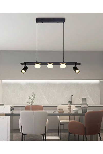 Özcan Aydınlatma 5044-5As-19 Sıralı Sarkıt 3 Cam+2 Spot Siyah