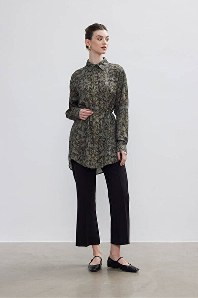 BE BLUE Πουκάμισο Vintage με ρετρό φλοράλ σχέδιο