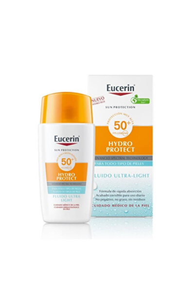 Eucerin واقي شمس سائل بعامل حماية من الشمس 50 - ترطيب فوري وشعور بالانتعاش