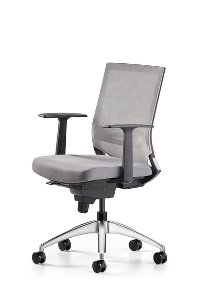 Bürotime Cozy Başlıklı Çalışma Koltuğu - 3d Kol - Alüminyum Ayak - Gri/antrasit