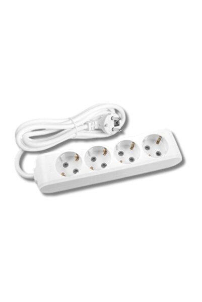 VİKO Viko Multi-let Dörtlü Priz Anahtar Topraklı Kablolu Çocuk Korumalı 2 Mt