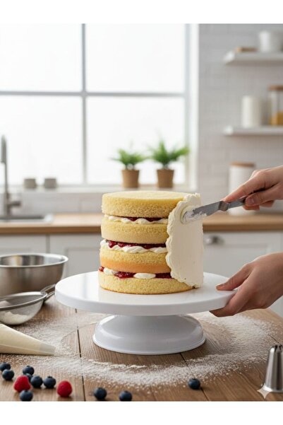 Milea New Year's Table Cake Plaster and Presentation Stand with Rotating Head