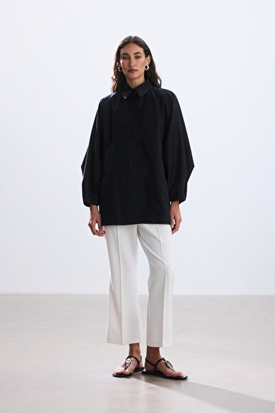 BE BLUE SİYAH PELERİN TRENÇKOT