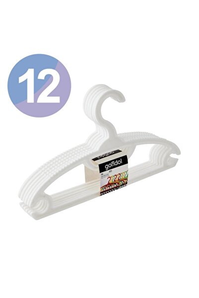 Gondol Παιδική κρεμάστρα ρούχων Lily Βρεφική κρεμάστρα ρούχων 12 τεμαχίων Λευκή Fma 889977