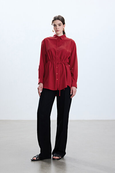 BE BLUE Vintage Red Modal Shirt