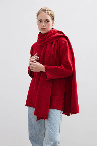 BE BLUE Red Soft Scarf