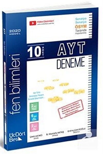 Üç Dört Beş Yayıncılık AYT 10'lu Fen Bilimleri Denemesi