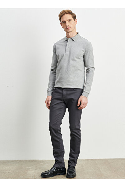 ALTINYILDIZ CLASSICS Normal Bel Dar Paça Slim Fit Antrasit Erkek Pantolon 4A1...