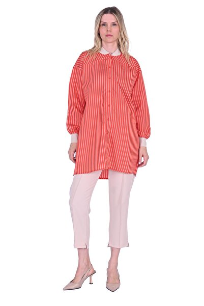 Invee OranGe Striped 6970 Model Shirt