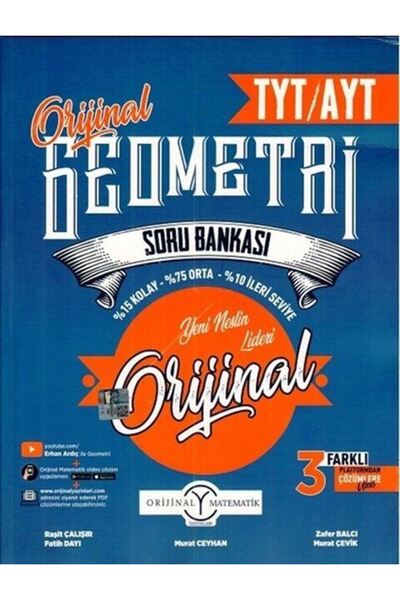 orjinal yayınları TYT AYT Geometri Soru Bankası