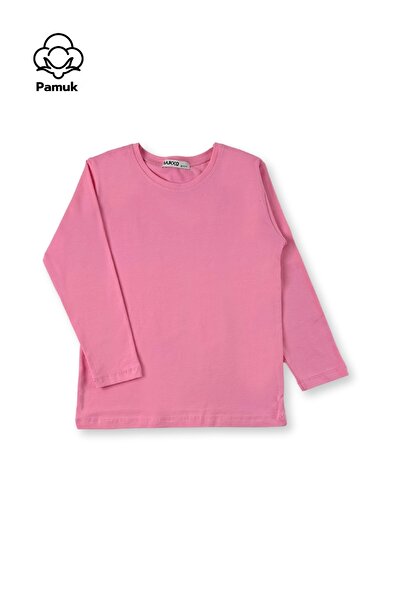 MK Mukko Kids Çocuk Uzun Kollu Tişört - Kız Erkek Çocuk 10'Lu Set Basic Mevsimlik Üst Badi T-shirt