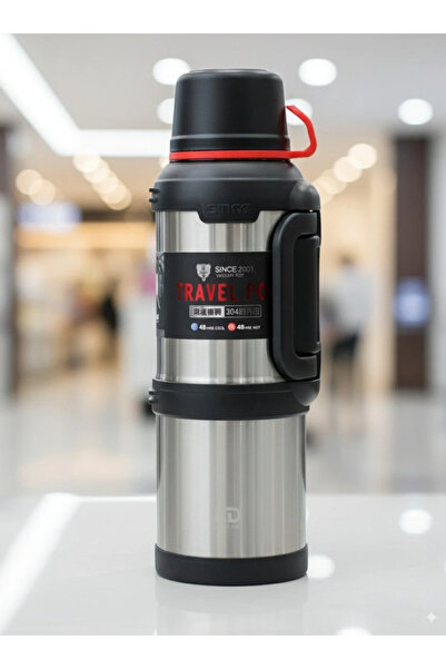 çaymekani 4 Litre 48 Saat Sıcak Soğuk Garantili Termos Çymkn Gümüs