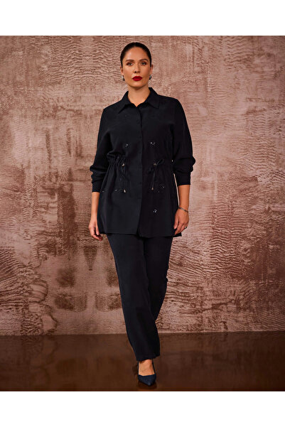 Gala-Xi Plus Size Full Length Classic Cut Pants with Pockets