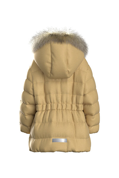 name ıt Altın Kız Bebek Fermuarlı Uzun Kollu Düz Yelek NMFMERETHE JACKET2 GLITTER NOOS