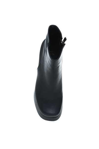 Fabrika Suni Deri Siyah Kadın Topuklu Bot Balsamo