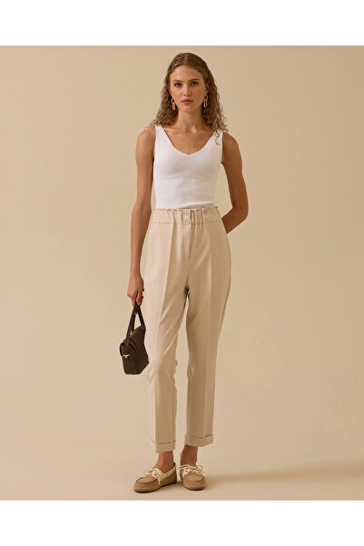 SEÇİL Klasik Kesim Yüksek Bel Bilek Boy Pantolon