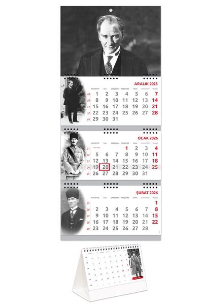 StickerArt 2026 Atatürk Gemici Takvimi + Atatürk Piramit Takvimi Set