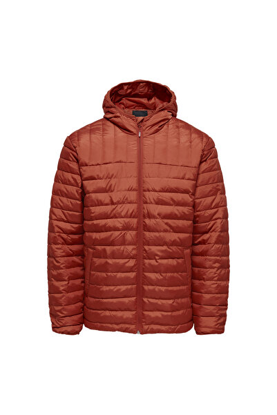 Only & Sons Bordo Erkek Kapüşonlu Mont 22022613_ONSPIET QUILTED HOOD JACKE