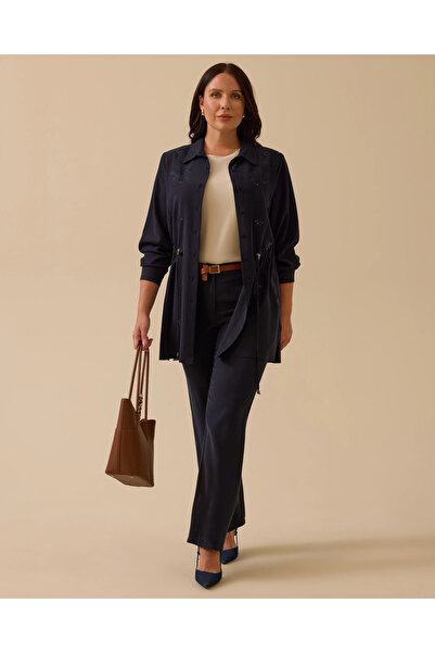 Gala-Xi Plus Size Full Length Classic Cut Pants with Pockets