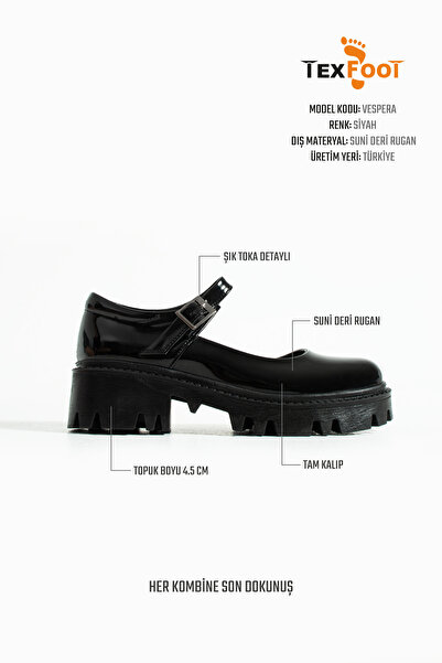 TexFoot Vespera Rugan Buckle Детайлни дамски обувки с висок ток