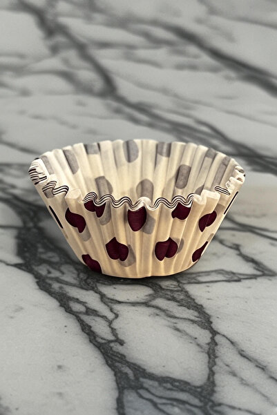 Bundeba 100-Piece Muffin Paper Cake Mold Brownie Cupcake Patterned Paper Mold