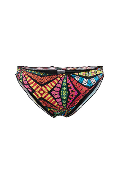 ONLY Siyah Kadın Bikini Alt ONLGIANNA PRINT RUFFEL BIKINI BRAZI