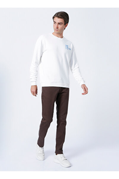 ALTINYILDIZ CLASSICS Normal Bel Dar Paça Slim Fit Kahve Erkek Pantolon 4A1400000101