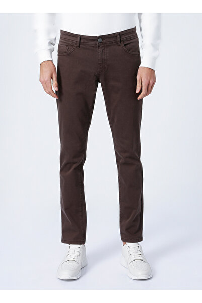 ALTINYILDIZ CLASSICS Normal Bel Dar Paça Slim Fit Kahve Erkek Pantolon 4A1400000101