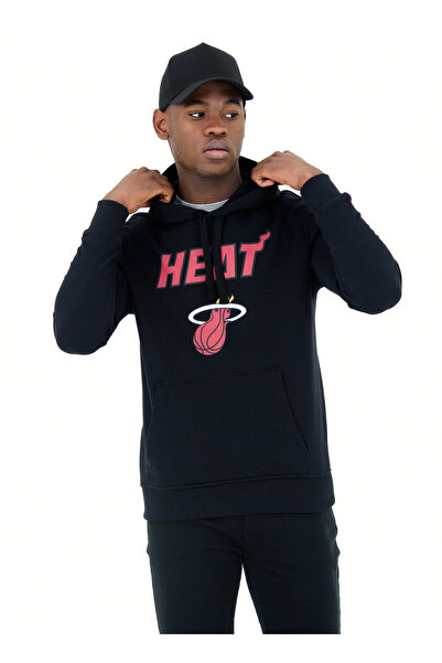 NEW ERA Kapüşon Yaka Siyah Erkek Sweatshırt TEAM LOGO PO HOODY MIAHEA BLK