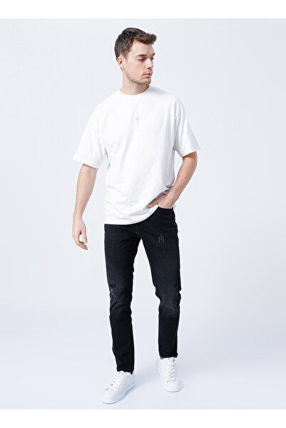 Fabrika Siyah Erkek Slim Fit Denim Pantolon 4669M