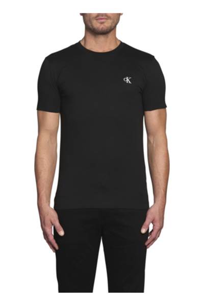 Calvin Klein Jeans Bisiklet Regular Fit Düz Erkek Siyah T-Shirt J30J314544-BAE CK ESSENTIAL SLIM
