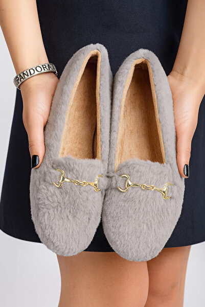Behtah Kundura Жіночі пухнасті домашні капці з ланцюжком Домашні тапочки Домашнє взуття Скринька для приданого