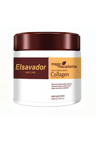 elsavador Argan Yağı Keratin Kolojen Doğal Yağ Içeren Besleyici Nemlendirici ...