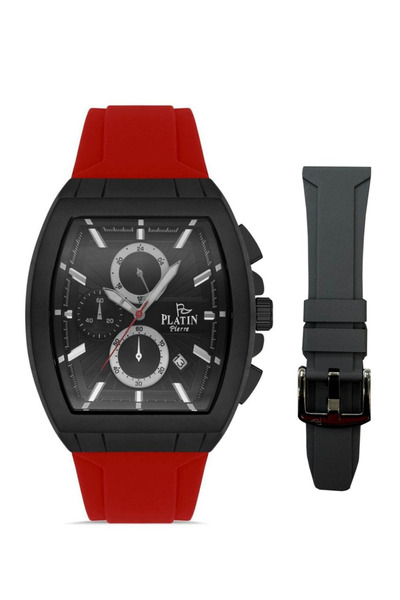 Platin Pierre Hds-Pl-1000Gd-Zp2 Silicone Cord Functions Active Square Men's W...