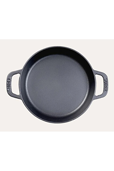 Sürel 18 cm Yuvarlak Düz Sahan Mat Siyah