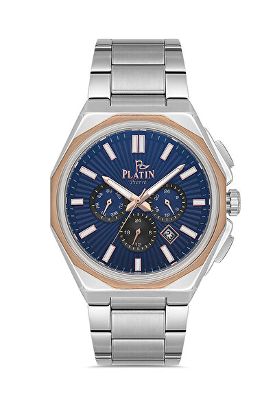 Platin Pierre Hds-Pl-1080Ga-E3 Steel Cord Functions Active Men's Wristwatch