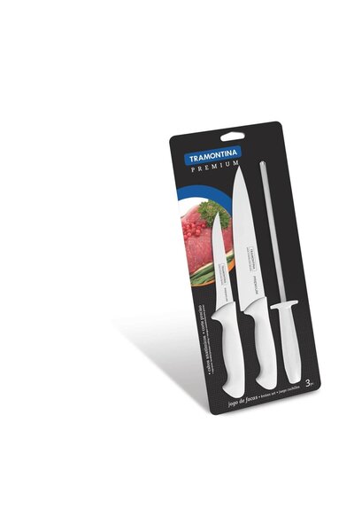 TRAMONTINA 24499-812 3lü Bıçak+Masat Seti (Blisterli)