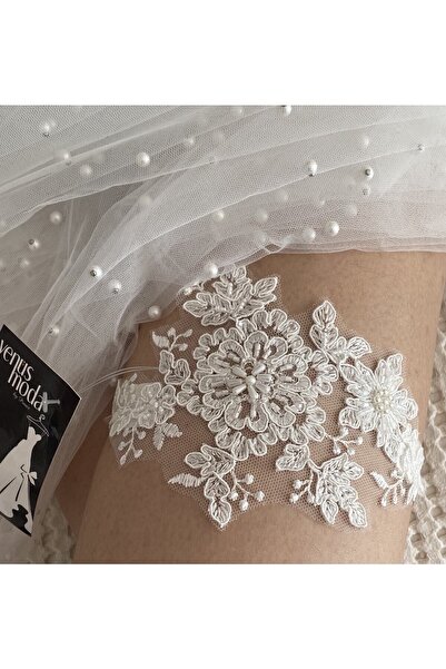 VENÜS MODA by Pınar Νυφικό κορδόνι γάμου Γαλλικό κορδόνι γκουπέρ με χάντρες Α...