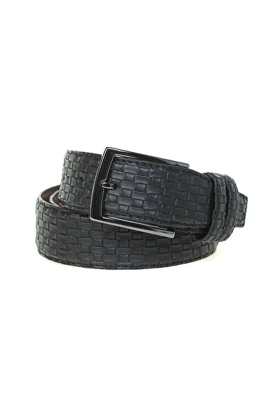 Cotton Bar Siyah Suni Deri Kemer