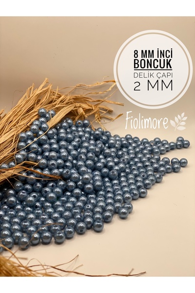 Fiolimore 8 мм тюркоазена пластмасова перла с високо качество (50 грама - 200...