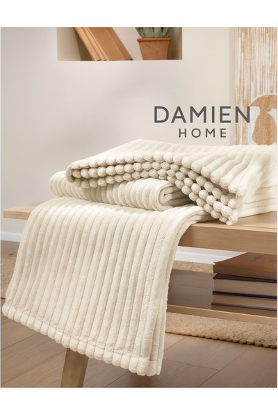 DAMIEN بطانية تلفزيون هولي ويلسوفت 140×200 سم - لون كريمي شامبانيا، بطانية كب...