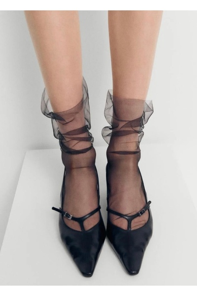 VENÜS MODA by Pınar Siyah Tül Çorap Siyah Abiye Çorabı ince çorap kombin fant...