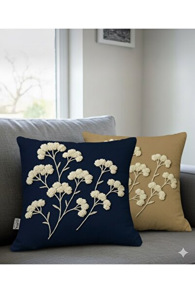 Hayal Dekoratif Față de pernă cu model de broderie cu pumn, imprimată digital...