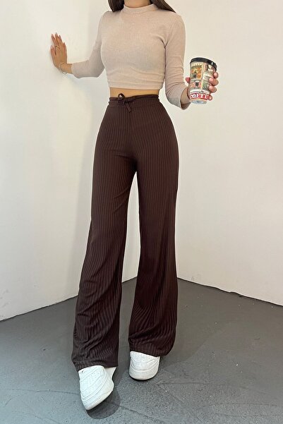 esmelstore Fitilli Bol Paça Kaşkorse Pantolon