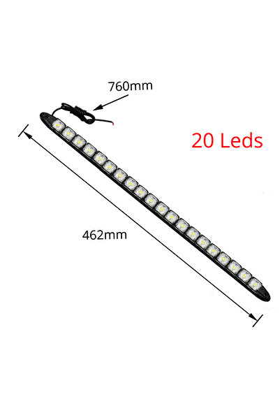 Choice White 2PCS 20led 2x Car Led DRL Daytime Running Light 6/9/10/12/16/20LED White Waterproof Driving Fo