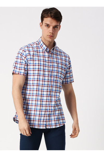 Cotton Bar Vişne Erkek Gömlek