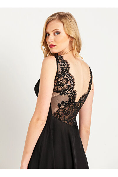 Magic Form Dantel Siyah Kadın Gecelik 71770