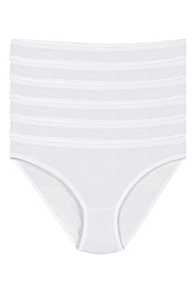 YILDIZ Бавовняні бікіні трусики 6 шт. білі зірочки КОД2122